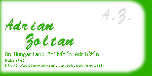 adrian zoltan business card